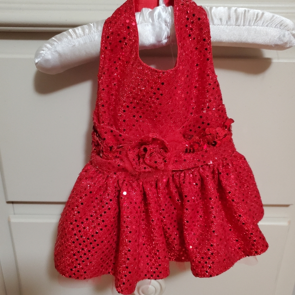 Red dog dress